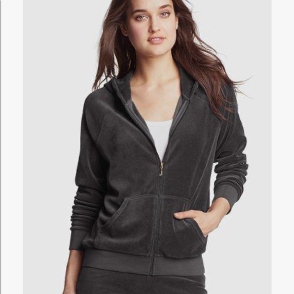 Juicy Couture Pants - Juicy Couture Black Label Grey Velour Tracksuit
